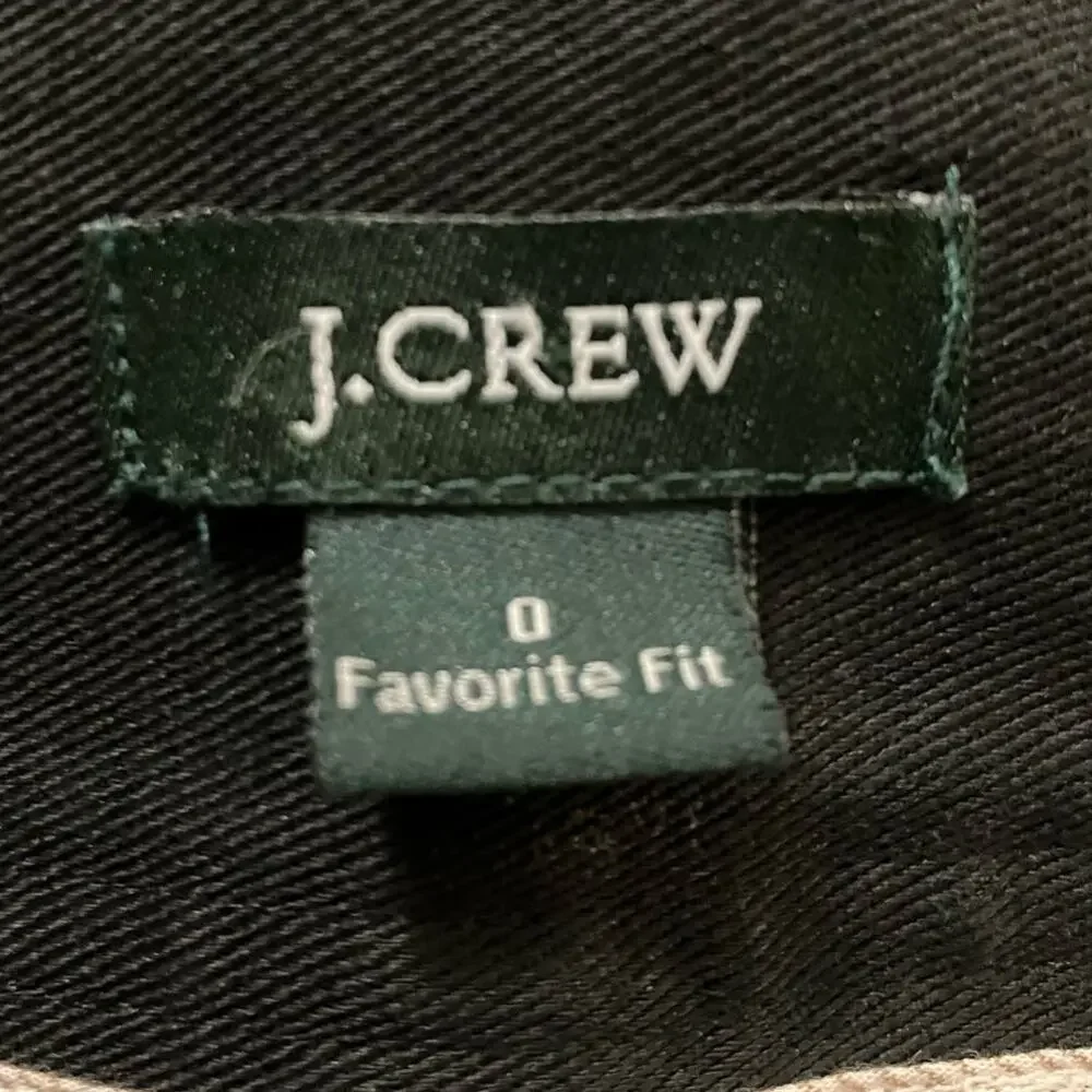 J. Crew Women's Black Cotton/Linen Favorite Fit Bootcut 32.5